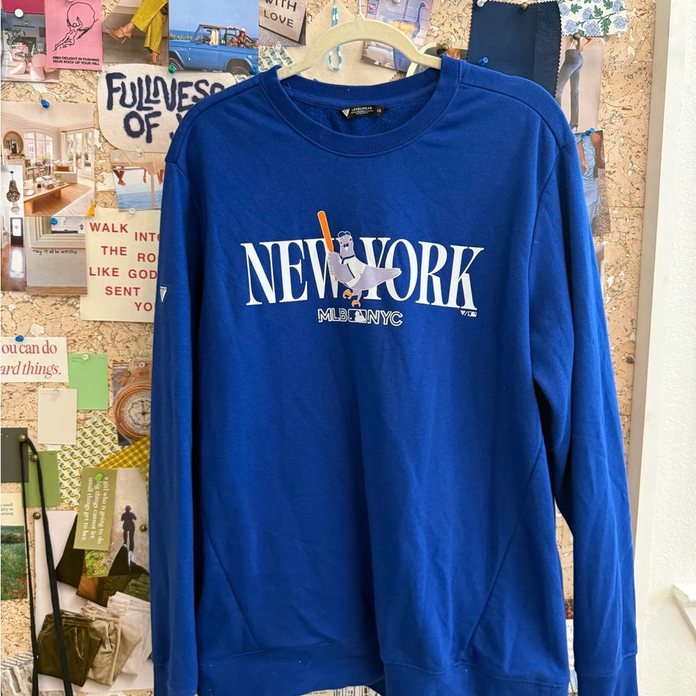 Blue New York Graphic Sweatshirt